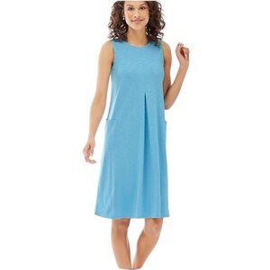 J Jill Sleeveless Front Pleat Dress Size Large NWOT